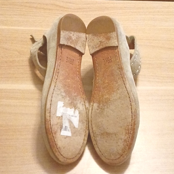 Frye "Carson" Ash Suede Ankle Strap Ballet Flats in Size 8 B - Picture 6 of 8